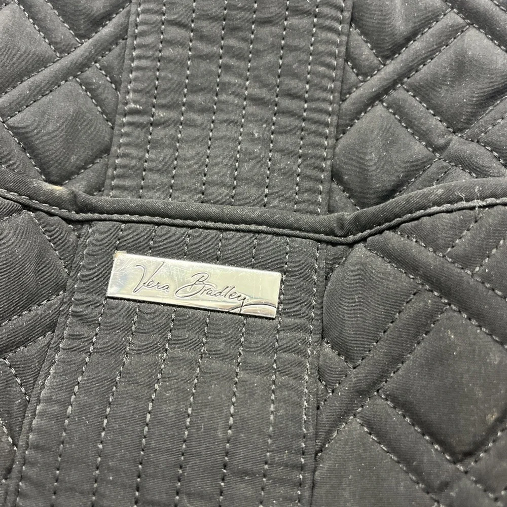 Vera Bradley Women's Backpack Black Cotton Quilted Adjustable Strap Bag - Picture 2 of 11